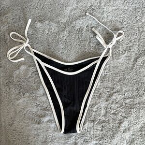 Women's Black and White Bikini Bottom